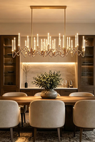 Lit de luxe moderne pour villa, avec tête de lit unique en velours et garniture dorée, pour chambre haut de gamme, conception complète pour villa