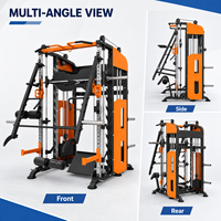 Machine Smith multifonctionnelle avec croisement de câbles et rack de musculation pour salle de sport à domicile
