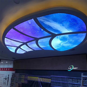 LeArt Hotel decoración nube <span class=keywords><strong>cielo</strong></span> impresión suspendido 3D <span class=keywords><strong>Pvc</strong></span> <span class=keywords><strong>Panel</strong></span> de techo para restaurante decoración de pared de techo - Product Image 5