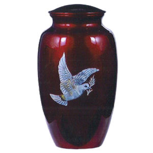 Urna de cremación funeraria para adultos, ave voladora en forma de paloma, urna de aluminio hecha a mano para cenizas humanos - Product Image 5