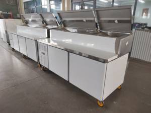 RTK-Stainless woor ثلاجة طاولة تحضير بيتزا متنقلة مع سطح طاولة/محطة تحضير بيتزا تجارية - Product Image 6