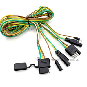 Oem Sae 1P 2P 3P 4P Trailer Plug Wiring Connector Socket Extension Cable 1/2/3/4 Way Bullet Connector Cord Wiring Harness