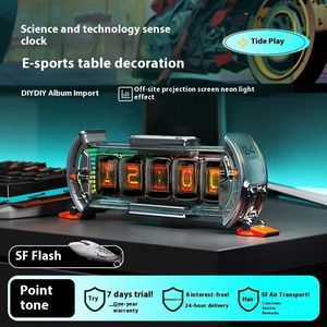 Divoom <span class=keywords><strong>Times</strong></span> Gate: Orologio da Tavolo a Torre con Tubo Luminoso in Metallo, Schermo e Display Personalizzabile, Prodotto di Elettronica di Consumo - Product Image 5