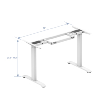 Table d'ordinateur motorisée moderne cadre assis et debout colonne réglable en hauteur bureau debout intelligent électrique