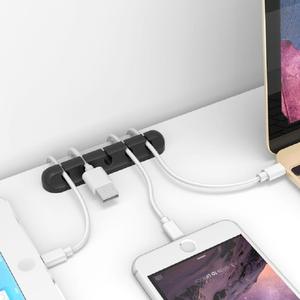 Nouveau Silicone USB câble <span class=keywords><strong>enrouleur</strong></span> multifonctionnel en plastique organisateur de bureau écouteur casque clavier souris câble gestion bien rangé - Product Image 6