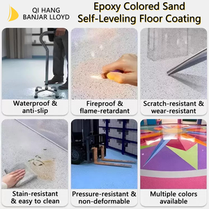Factory Direct Sales Solvent Free Marble Effect <b>Coloured</b> <b>Epoxy</b> Colored Sand Self Leveling Floor Paint for <b>Epoxy</b> Floor Coating - Product Image 4