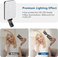 Lampe LED portable à clip pour téléphone, outil essentiel pour le vlogging et l'éclairage photographique des cils, lumière LED portable pour selfie