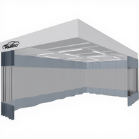 Station de préparation RuiBo : Cabine de peinture sans poussière avec rideau, poste de travail, éclairage de plafond, filtre, ventilation, mobile et modulaire