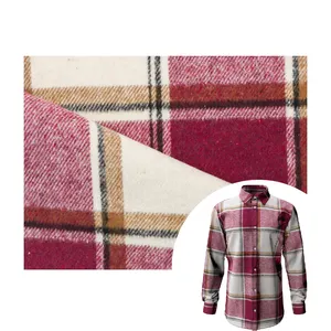 Benutzer definierte Plaid Polyester Garn gefärbte Fleece Stoff für Pyjama Karierten Stoff für Hemden