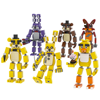 Briques MOC Midnight Bear FNAF Personnage Spring Bonnie Collection d'action Briques de construction DIY Jouets éducatifs Enfants