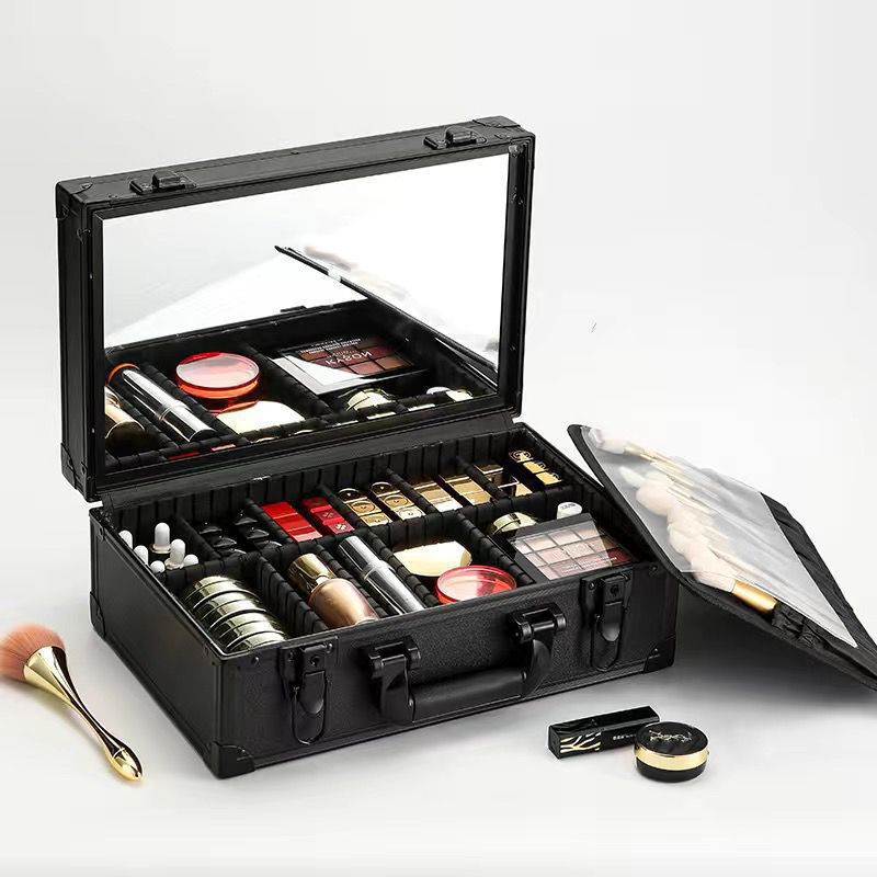 Large high-definition mirrored makeup case (without light)