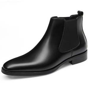 Classic Men's Brown Leather Chelsea <b>Boot</b> Dress Shoes - Product Image 3
