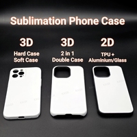 Coque de Téléphone 3D Haute Qualité pour iPhone 15 Pro Max, Coque de Téléphone Vierge 2D à Sublimer