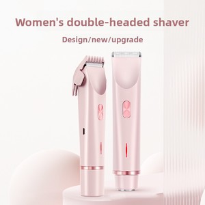 Recortadora de bikini 2 en 1 para mujer, recortadora eléctrica de vello púbico, afeitadora inalámbrica impermeable para piel sensible, para línea del bikini, axilas y piernas - Product Image 3