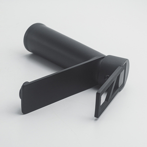Robinet de lavabo monocommande moderne en alliage de zinc noir, à montage sur plan, avec mitigeur <span class=keywords><strong>eau</strong></span> chaude et froide et cartouche céramique - Product Image 3