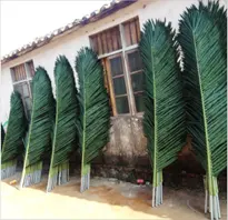 Artificial Tree Branches And Leaves Uv Proof Fake Coconut Branches Dried Artificial Tropical Date Palm Tree Leaves