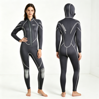Combinaison de plongée en néoprène 3 mm pour femme avec logo personnalisé, impression par sublimation, manches longues, pour snorkeling, surf et plongée, faible MOQ, directement de l'usine