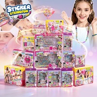 Kit de fabrication de bracelets créatifs avec autocollants et perles colorées, jouet de création de bijoux, accessoires personnalisés pour la relaxation