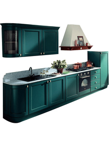 Verde scuro stile agitatore mobile da cucina di alta <span class=keywords><strong>qualità</strong></span> in legno con rubinetto lavello e cassetto scorrevole per appartamenti moderni - Product Image 2