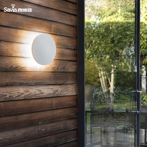 โคมไฟติดผนังภายนอก Savia ทรงกลม ไฟ LED สำหรับสวน 8 วัตต์ 3000k กันน้ำระดับ IP65 โคมไฟตกแต่งทันสมัยสำหรับระเบียงภายนอก - Product Image 6