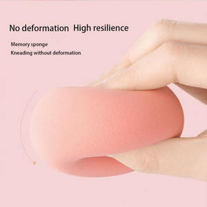 HMU éponge faciale douce éponge cosmétique recyclable bouffée rose pêche mélangeur beauté oeuf Non-latex cuit à la vapeur <span class=keywords><strong>chignon</strong></span> éponge de maquillage - Product Image 4