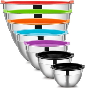 Bowls With Lids Stainless Steel 7 Piece Mixing Bowls With Lids Stainless Steel Mixing Bowls Nesting Metal Bowls For Space Saving Storage