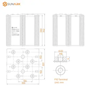 Hoge Kwaliteit Sunark Lood-zuur Agm Batterij 2V 1000Ah 1500Ah 2000Ah 2500Ah 3000Ah