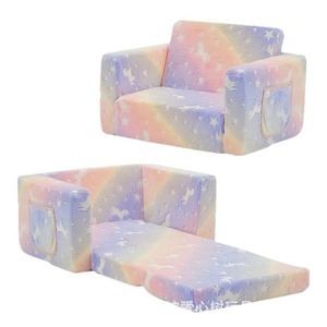 Giving Tree <b>Kids</b> <b>Sofa</b> Rainbow Flannel Foldable With Handrails For Children Reading Corner 3 Years And Above - Product Image 5