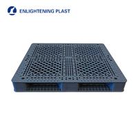 Palette Euro à double face antidérapante avec grille, 6 patins, entrée 4 directions, structure robuste, 100% PP/HDPE vierge, pour stockage de marchandises en entrepôt
