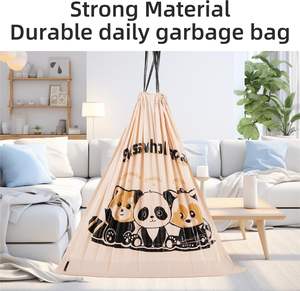 Bolsas de Basura Altas para Cocina con Cordón, Impresas con Diseño de Panda, Material PE, Resistentes y Antidesgarro, Capacidad de 13 Galones, Desechables y Reciclables - Product Image 6