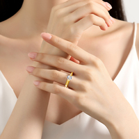 Bague en Or Rempli 14K Personnalisée avec Planète et Moissanite 1CT Couleur D Avancée pour Femme, Idéale pour Fêtes et Usage Quotidien, Bijou Fin de Haute Qualité