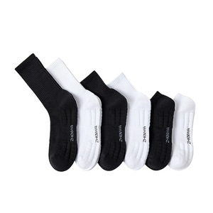 Chaussettes de sport d'été en gros pour jeunes, enfants et hommes, pour fitness, course à pied, football, blanches, en tissu éponge, avec maintien de la cheville et haute adhérence - Product Image 4