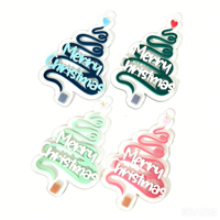Décorations de Noël en acrylique 3D de haute qualité découpées au laser sur mesure - Ornements suspendus pour arbre de Noël