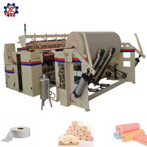 Máy sản xuất giấy vệ sinh cỡ nhỏ Máy cuộn giấy vệ sinh dây chuyền sản xuất mô mặt - Product Image 1