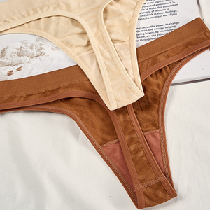 Vendita calda da donna morbida slip senza traccia T-back alto elasticizzato Plus Size a vita bassa perizoma con perizoma senza cuciture biancheria intima da donna - Product Image 5