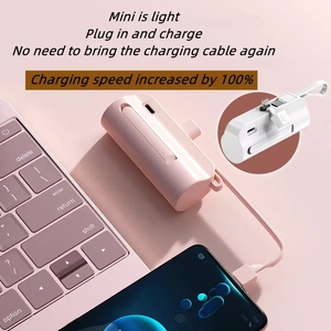 Capsule Fast Charging Portable Mini 5000mAh Chargers for Gift Type-c <strong>Interface</strong> Stand Power Banks - Product Image 5