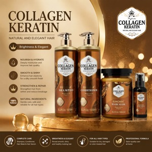 Colección Completa de Cuidado Capilar con Colágeno y Queratina <span class=keywords><strong>Eunomia</strong></span>, Repara el Cabello Seco y Dañado, Champú, Acondicionador, Mascarilla, Suero, Venta al por Mayor - Product Image 2