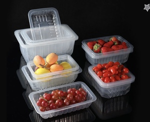 Sealable phim với nắp <span class=keywords><strong>PP</strong></span> Pet nhựa thực phẩm lưu trữ khay bao bì trái cây, thịt, rau - Product Image 6