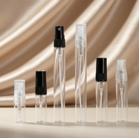 Petit flacon de parfum en verre transparent avec vaporisateur, 2 ml, 3 ml, 5 ml, 10 ml, pour voyage