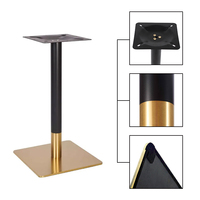 Pieds de table en acier inoxydable de hauteur personnalisée Table de salle à manger frittée carrée et ronde pour restaurant