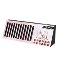 Présentoir personnalisé en acrylique moderne et écologique pour rouge à lèvres et glaçure à lèvres avec impression couleur fixation murale au détail