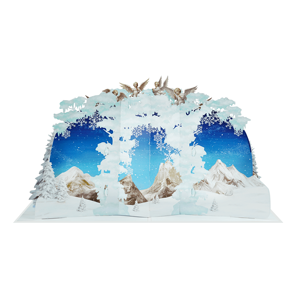 Tarjeta de felicitación emergente artística 3D para el día de Navidad, tarjeta de vacaciones artesanal para familia y negocios - Product Image 4