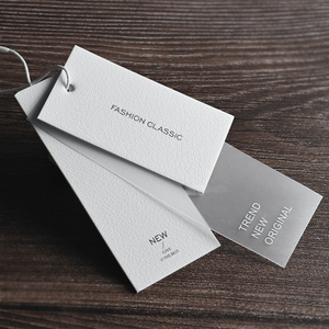 Customized Luxury Printed Logo 700gsm Special Matte Paper Hangtag Set Texture Paper Personalized Logo Paper Tags For <strong>Clothing</strong> - Product Image 2