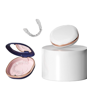 Scatola di immagazzinaggio per protesi portatile con specchio custodia conveniente per dispositivi di correzione dei denti e testine per spazzolini da denti - Product Image 4