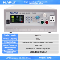 NAPUI 2KW Konverter Frekuensi Sumber Daya AC PA9520 110V-220V 400Hz Pasokan Gelombang Sinus Standar 50/60Hz RS-232/RS485