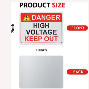 Özel metal alüminyum güvenlik uyarı yüksek gerilim işareti - Product Image 2