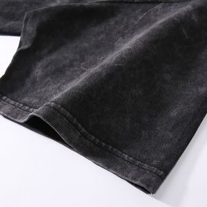 Vente de gros T-shirts pour hommes vieillis personnalisés T-shirt surdimensionné uni en coton unisexe pour impression - Product Image 5