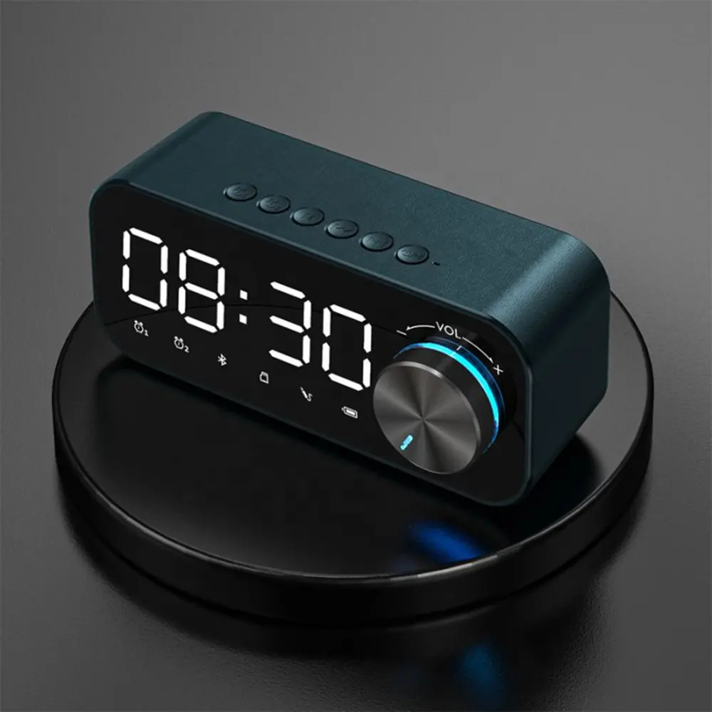NEW Alarm Clock BT Speaker Digital Display LED Wireless Sub woofer Music Player FM Radio Desk Table Clock relojes La alarma