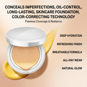 Crème <span class=keywords><strong>BB</strong></span> coussin d'air marque privée SPF 50, fini éclatant, couvrance naturelle, fond de teint avec bienfaits éclaircissants - Product Image 5