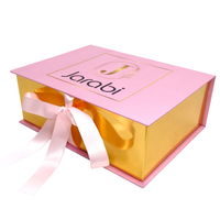 Perruque en carton rose de luxe, cadeau, Extension de cheveux, Kit d'installation de Satin magnétique, Rectangle, perruque de peau luxueuse, boîtes en papier